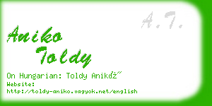 aniko toldy business card